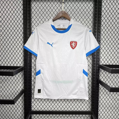 Camisa República Tcheca Away Eurocopa 24/25 - Torcedor Puma Masculino - Branco