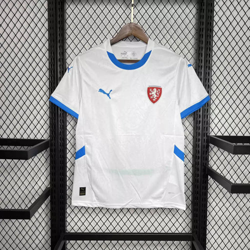Camisa República Tcheca Away Eurocopa 24/25 - Torcedor Puma Masculino - Branco