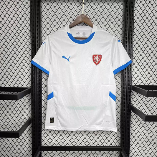 Camisa República Tcheca Away Eurocopa 24/25 - Torcedor Puma Masculino - Branco
