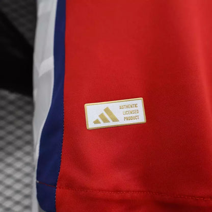 Camisa Arsenal Home 2024/25 - Jogador Adidas Masculino - Vermelho e Branco
