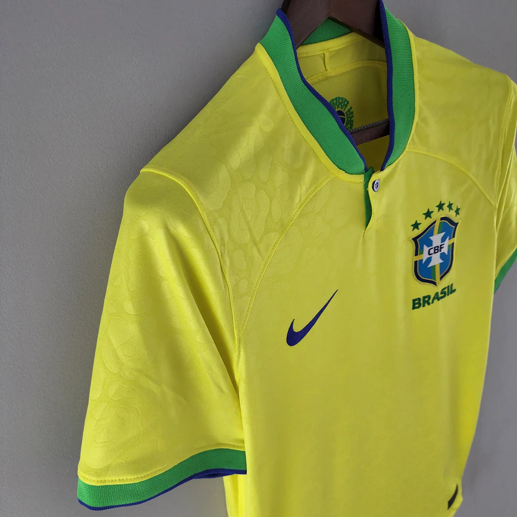 Camisa Seleção Brasileira Home 2022 Torcedor Nike Masculina - Amarela