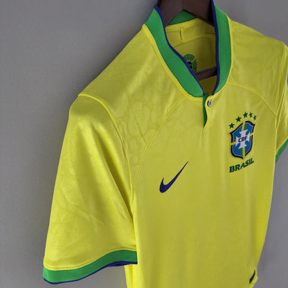 Camisa Seleção Brasileira Home 2022 Torcedor Nike Masculina - Amarela