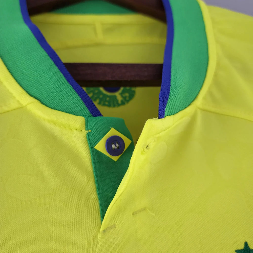 Camisa Seleção Brasileira Home 2022 Torcedor Nike Masculina - Amarela