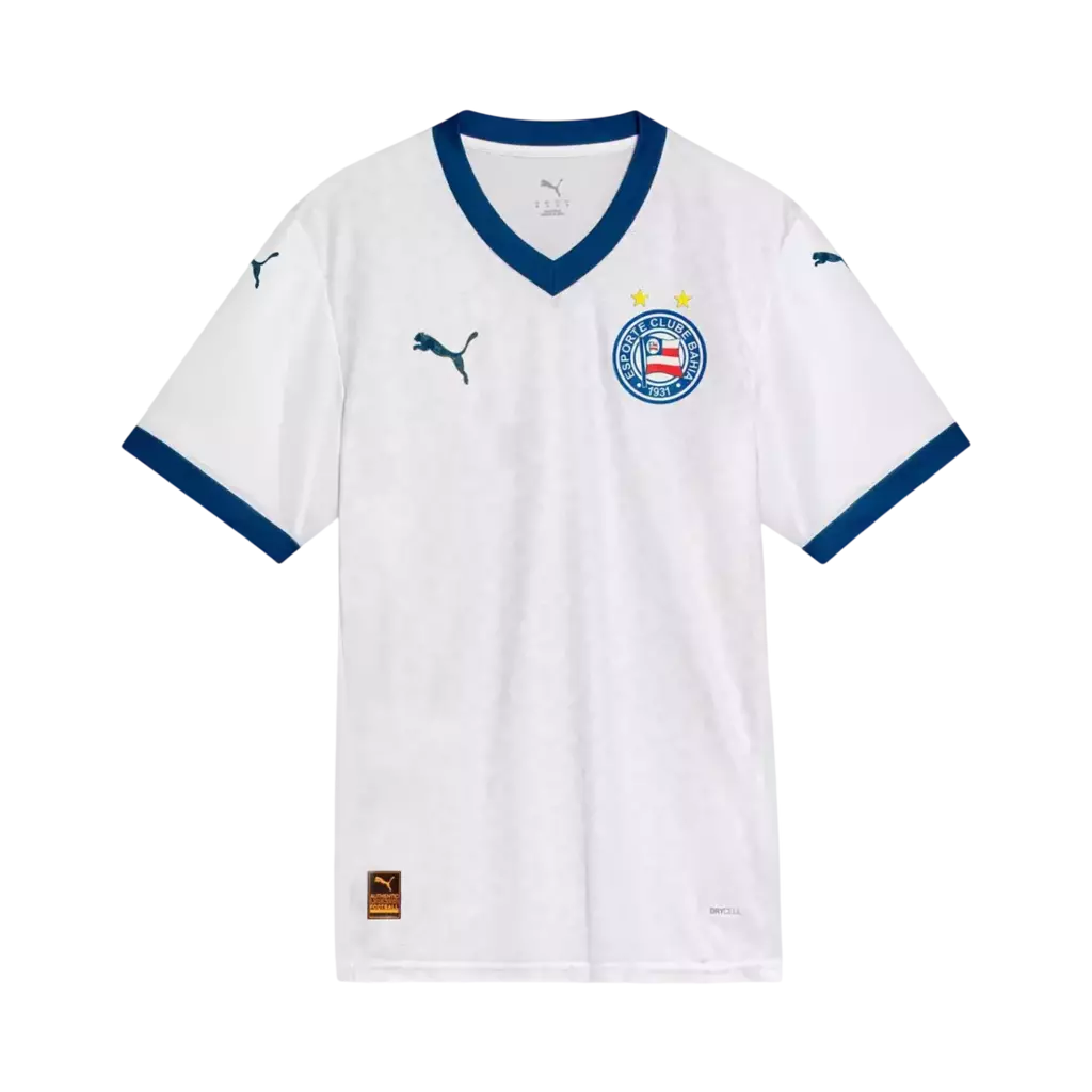 Camisa Bahia Home 2025/26 Torcedor Puma Masculina - Branco