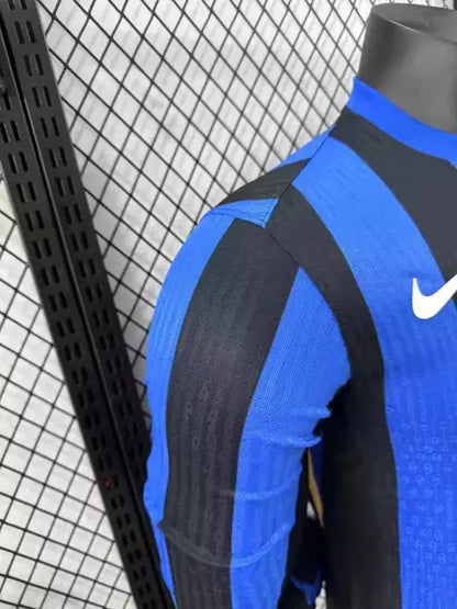 Camisa Inter de Milão 24/25 Home Versão Jogador - Manga Longa - Azul