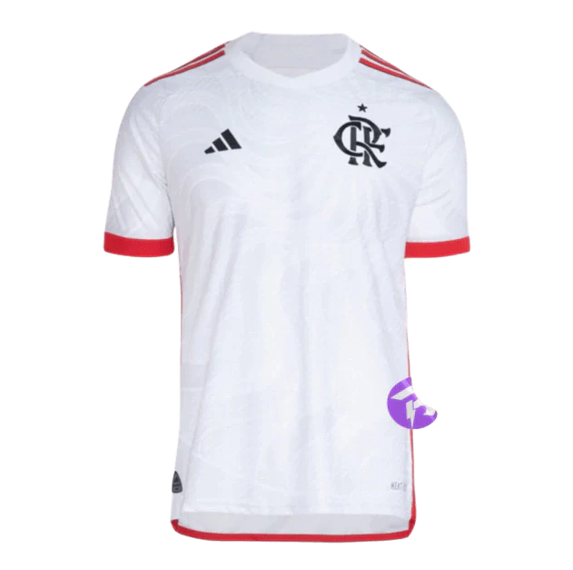 Camisa Flamengo Away 2024 Torcedor Adidas Masculino - Branco e Vermelho