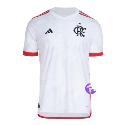 Camisa Flamengo Away 2024 Torcedor Adidas Masculino - Branco e Vermelho