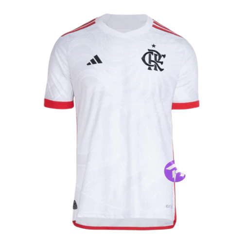 Camisa Flamengo Away 2024 Torcedor Adidas Masculino - Branco e Vermelho