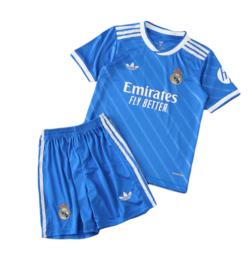 Conjunto Infantil Real Madrid Home 25/26 Adidas - Azul