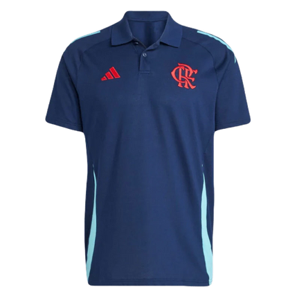 Camisa Flamengo Polo Comissão Técnica 25/26 Adidas - Azul Marinho