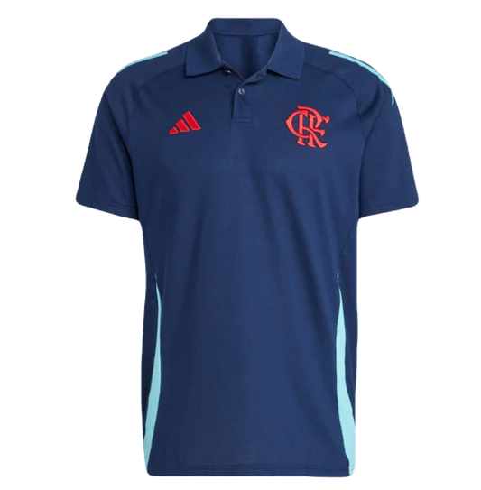 Camisa Flamengo Polo Comissão Técnica 25/26 Adidas - Azul Marinho
