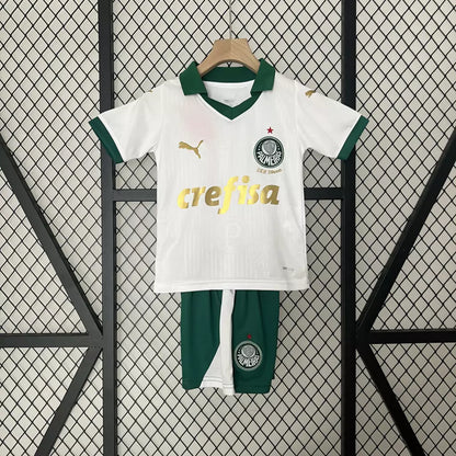 Conjunto Infantil Palmeiras Away 2024/25 - Torcedor Puma - Branco