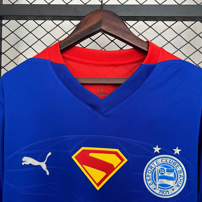 Camisa Bahia Edição especial Superman 25/26 - Torcedor Puma Masculina - Azul e vermelha