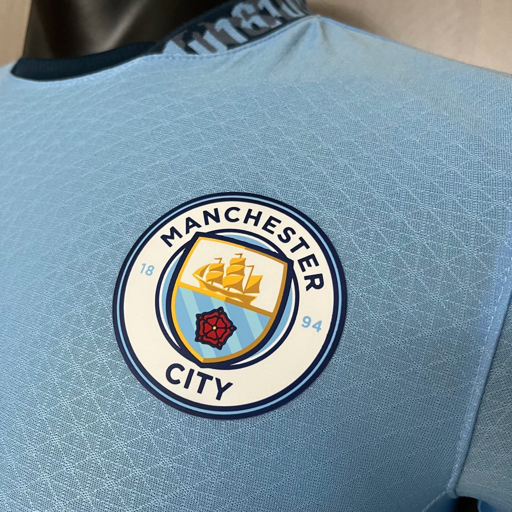 Camisa Manchester City Home 2024/25 - Jogador Puma Masculina - Manga Longa