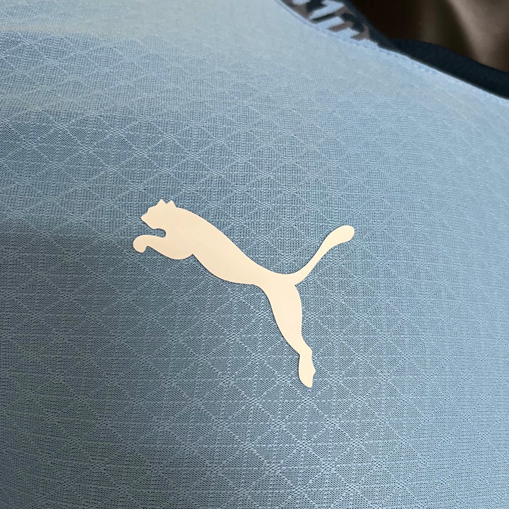 Camisa Manchester City Home 2024/25 - Jogador Puma Masculina - Manga Longa