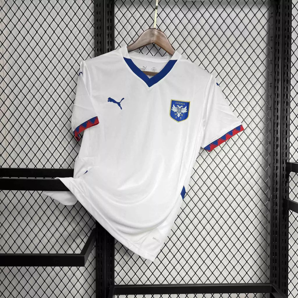 Camisa Sérvia Away Eurocopa 24/25 - Torcedor Puma Masculino - Branco