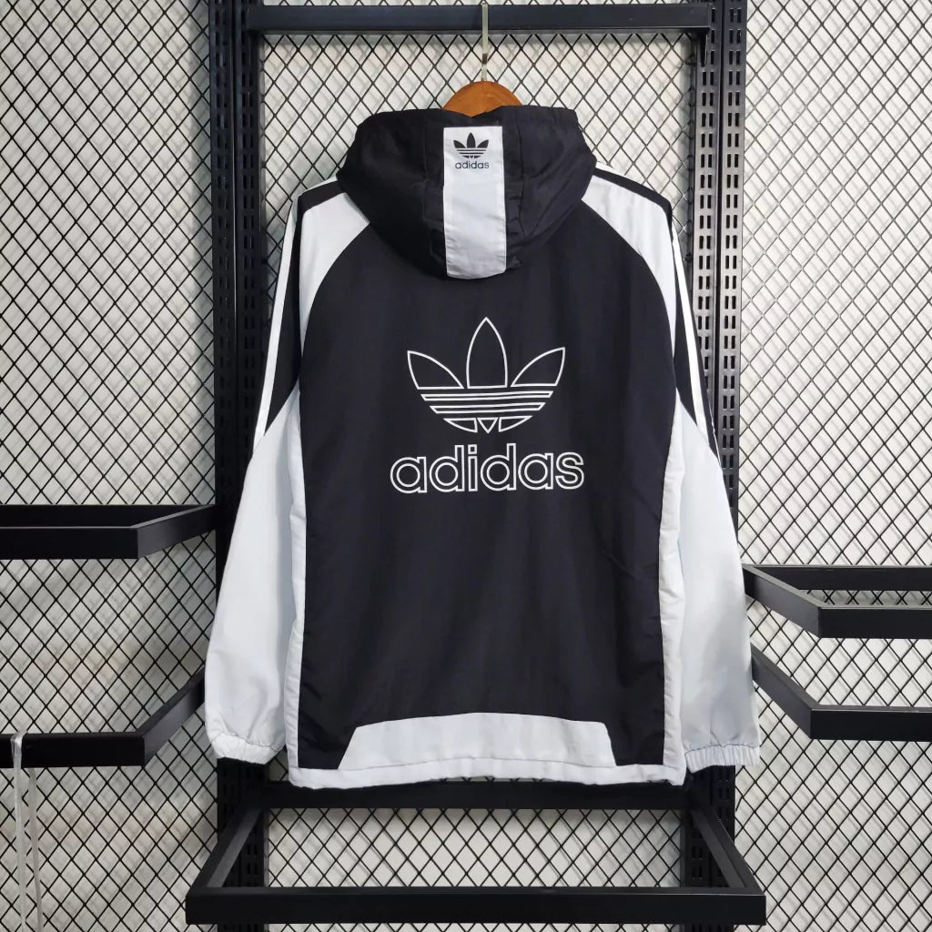 Corta Vento Adidas Masculino - Preto e Branco