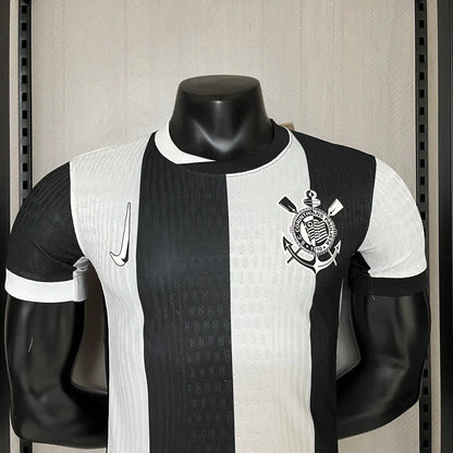 Camisa Timão Third 2024/25 Versão Jogador Nike Masculino - Preto e Branco