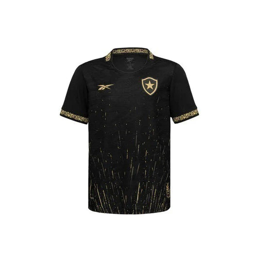 Conjunto Infantil Botafogo Away 24/25 Reebok - Preto e Dourado