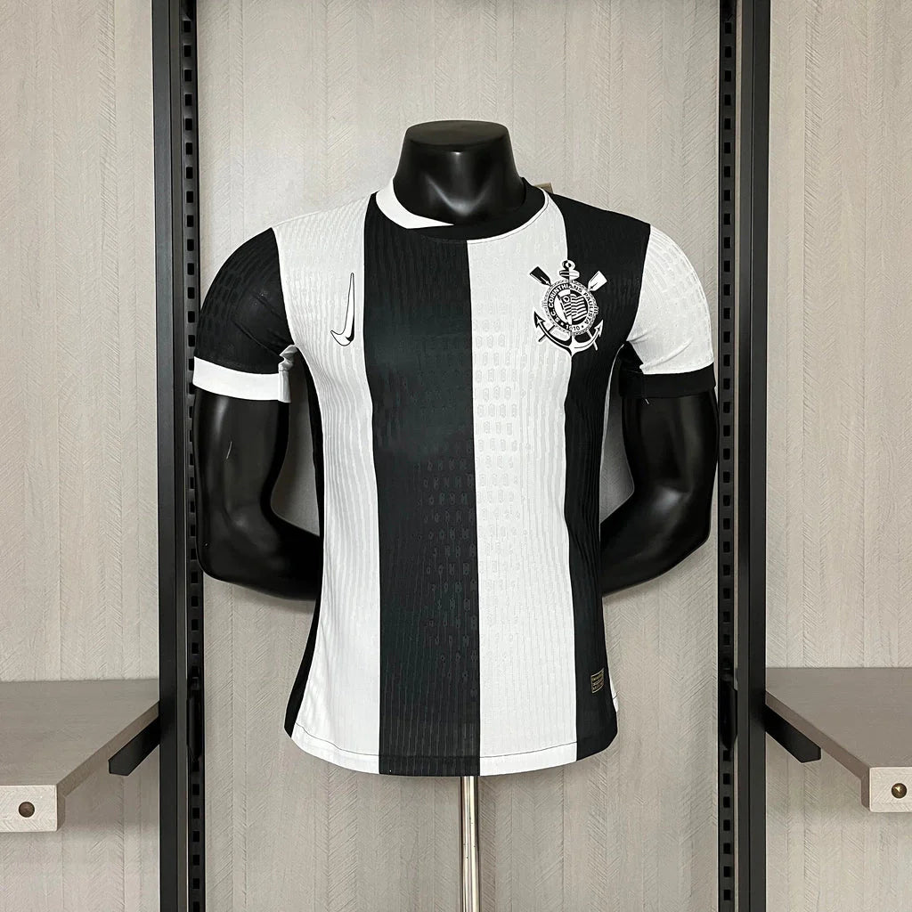 Camisa Timão Third 2024/25 Versão Jogador Nike Masculino - Preto e Branco