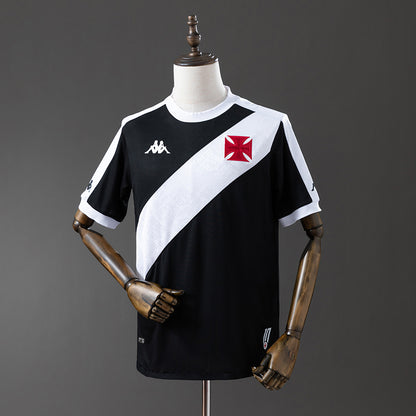 Camisa Vasco da Gama Home 2024/25 - Torcedor Kappa Masculina - Preto e Branco