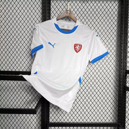 Camisa República Tcheca Away Eurocopa 24/25 - Torcedor Puma Masculino - Branco