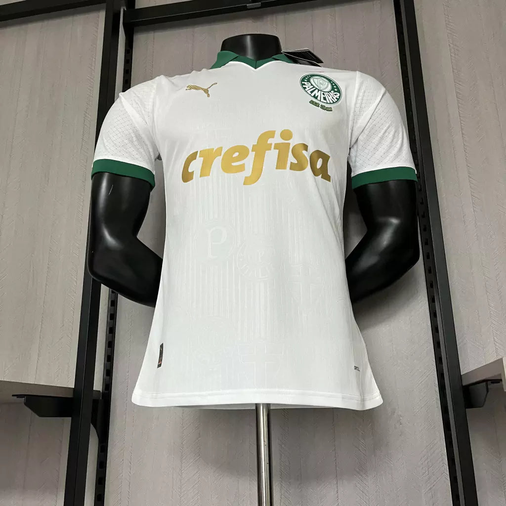Camisa Palmeiras II Away 2024/25 - Versão Jogador Puma Masculino - Branco e Dourado