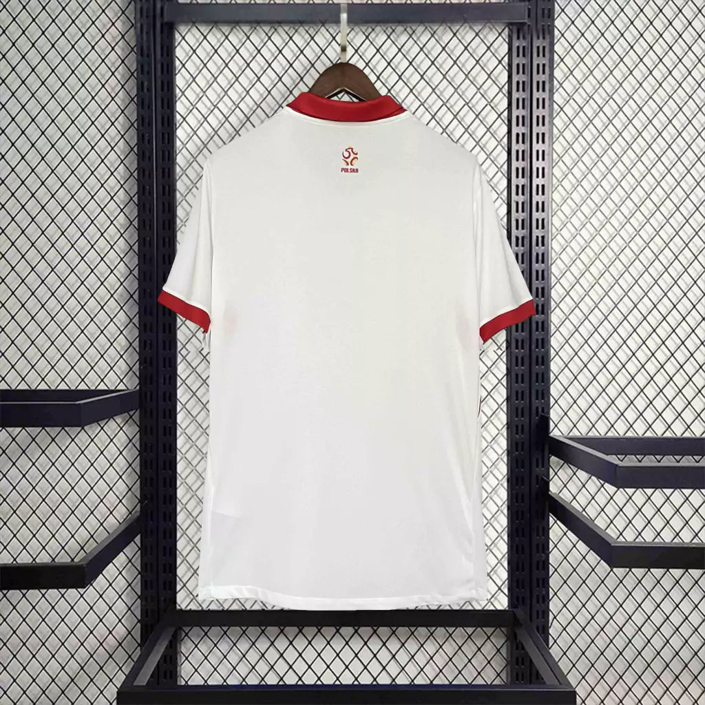 Camisa Polônia Home Eurocopa 24/25 - Torcedor Nike Masculino - Branco e Vermelho