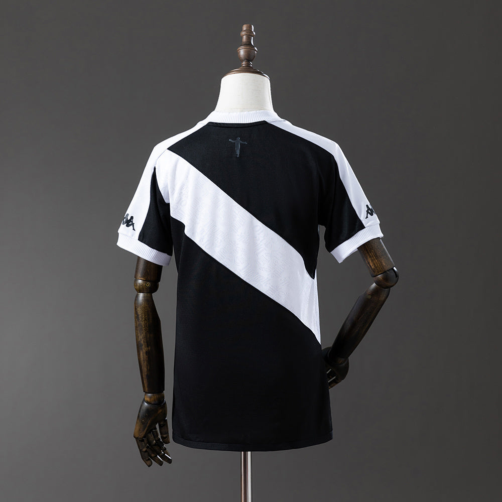 Camisa Vasco da Gama Home 2024/25 - Torcedor Kappa Feminina - Preto e Branco