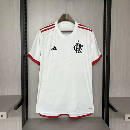 Camisa Flamengo Away 2024 Torcedor Adidas Masculino - Branco e Vermelho