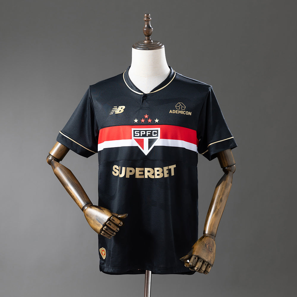 Camisa São Paulo Third 2025/26 Torcedor New Balance Masculino - Preto e Dourado