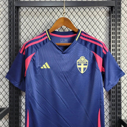 Camisa Suécia Away Eurocopa 24/25 - Torcedor Adidas Masculino - Azul Marinho