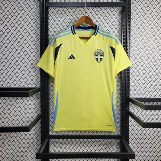 Camisa Suécia Home Eurocopa 24/25 - Torcedor Adidas Masculino - Amarelo