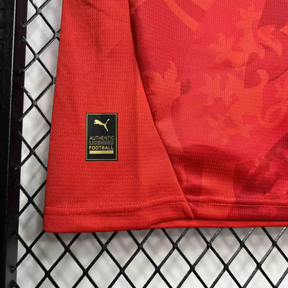 Camisa República Tcheca Home Eurocopa 24/25 - Torcedor Puma Masculino - Vermelho