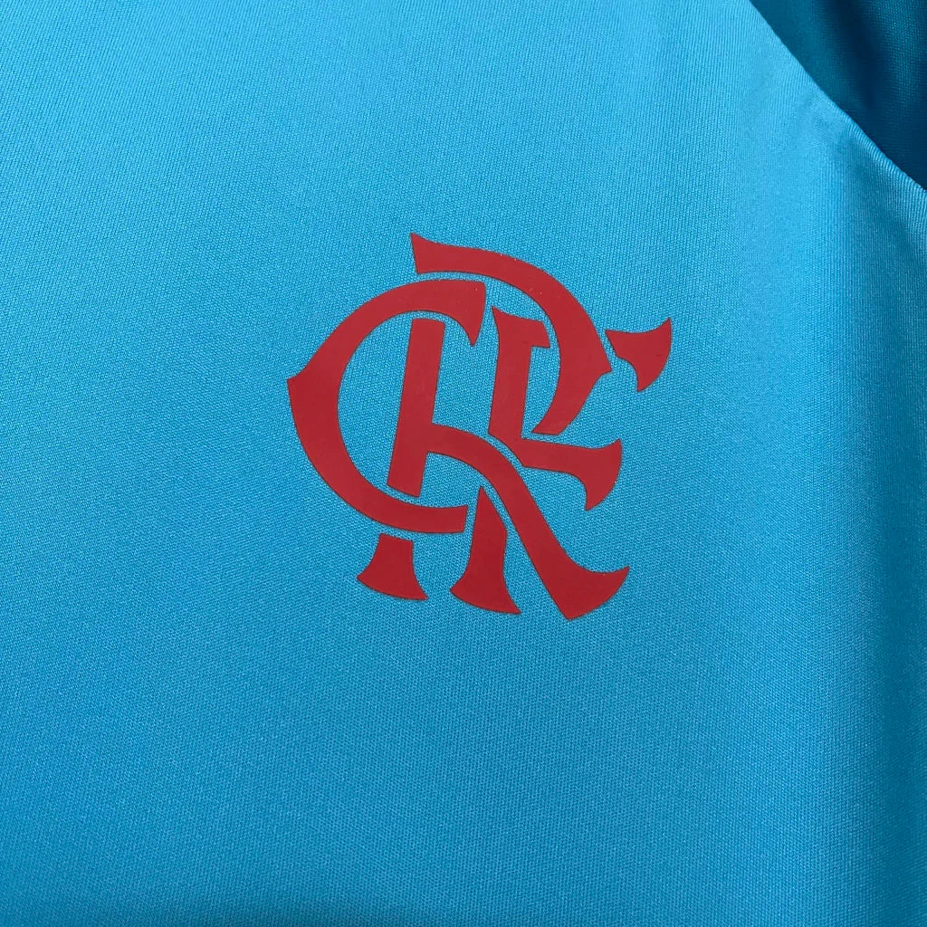 Camisa Flamengo Treino 2024/25 - Feminina Adidas - Azul claro