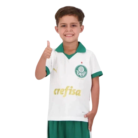Conjunto Infantil Palmeiras Away 2024/25 - Torcedor Puma - Branco