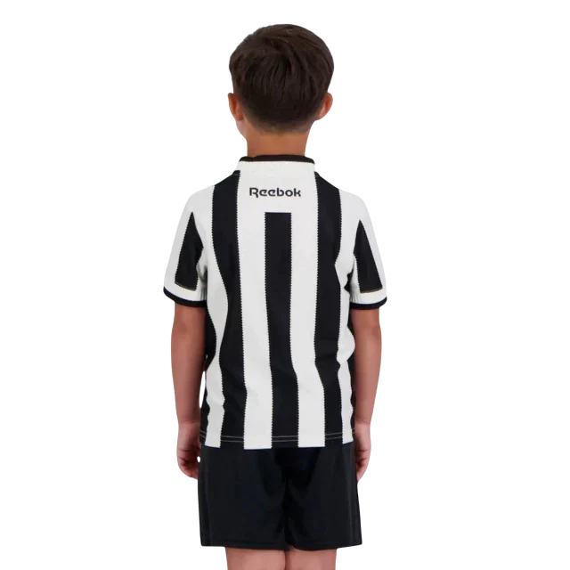 Conjunto Infantil Botafogo Home 24/25 Reebok - Preto e Branco