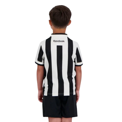 Conjunto Infantil Botafogo Home 24/25 Reebok - Preto e Branco