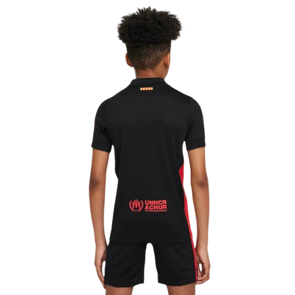 Conjunto Infantil Barcelona Away 24/25 Nike - Preto