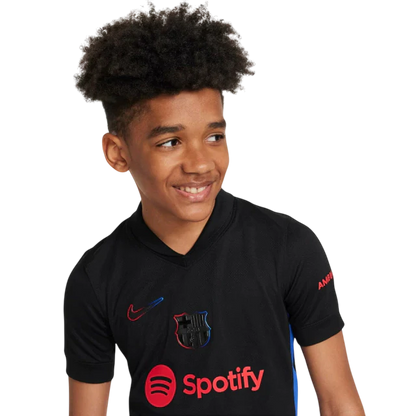 Conjunto Infantil Barcelona Away 24/25 Nike - Preto