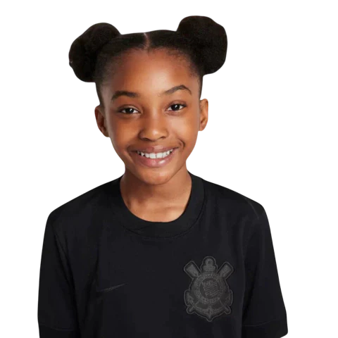 Conjunto Infantil Timão Away 24/25 Nike - Preto