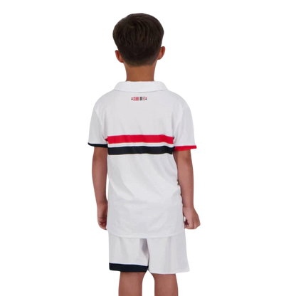 Conjunto Infantil São Paulo Home 2024 - Torcedor New Balance - Branco