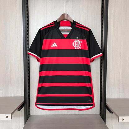 Camisa Flamengo Home 2024/25 Torcedor Adidas Masculino - Vermelho e Preto