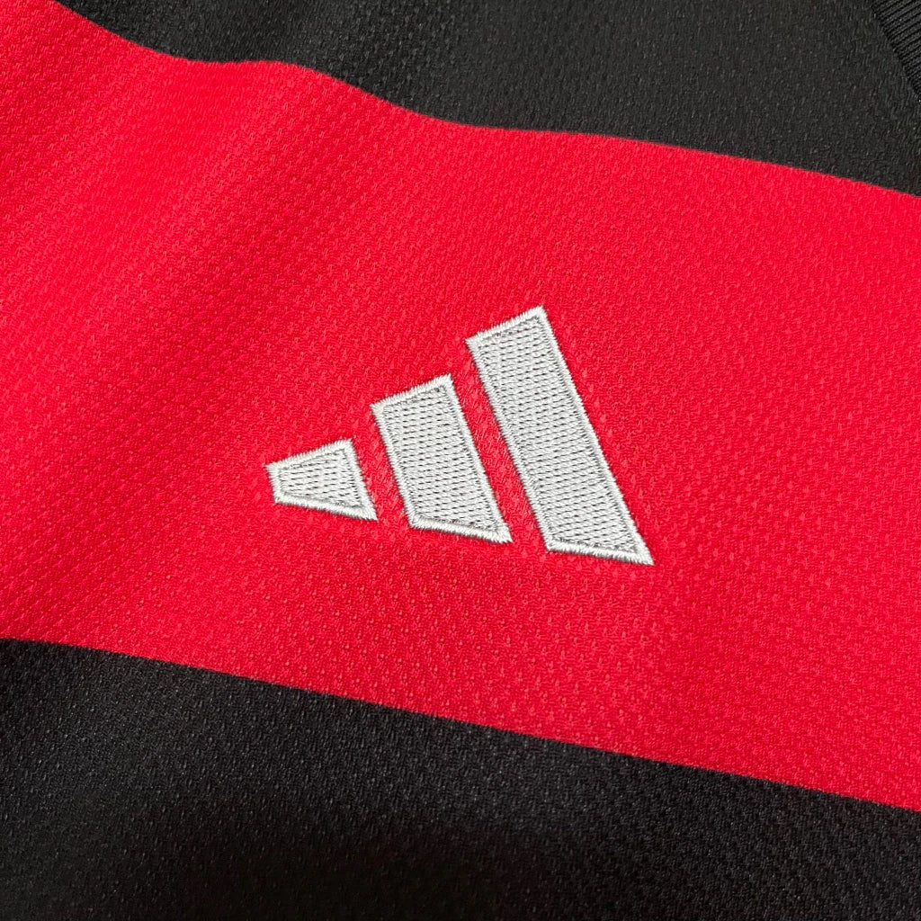 Camisa Flamengo Home 2024/25 Torcedor Adidas Masculino - Vermelho e Preto
