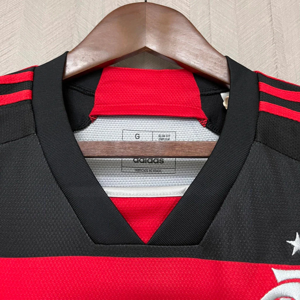 Camisa Flamengo Home 2024/25 Torcedor Adidas Masculino - Vermelho e Preto