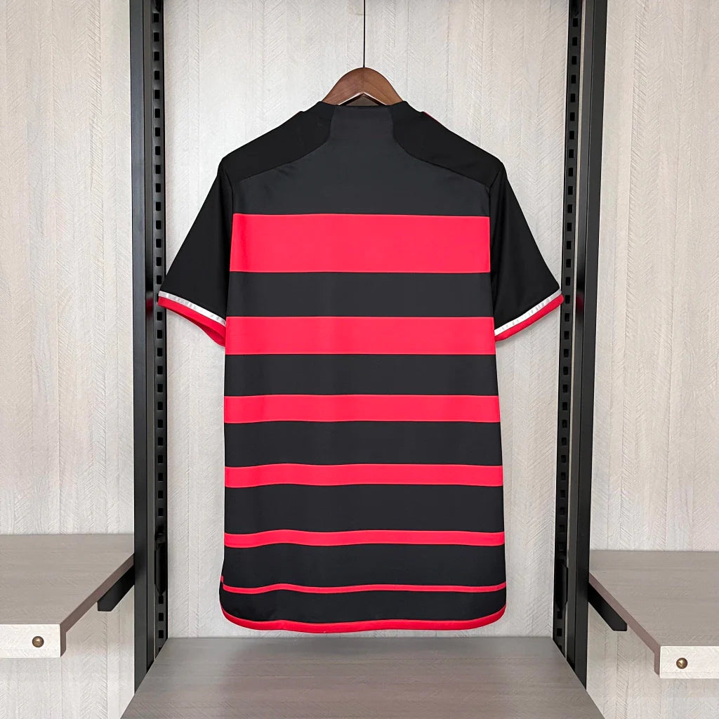 Camisa Flamengo Home 2024/25 Torcedor Adidas Masculino - Vermelho e Preto