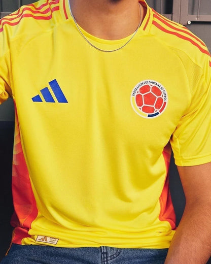 Camisa Colômbia Home Copa América 24/25 - Torcedor Adidas Masculino - Amarelo