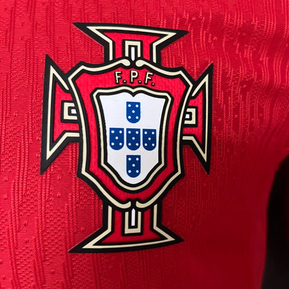 Camisa Portugal Versão Jogador Home Eurocopa 24/25 - Torcedor Nike Masculino - Vermelho