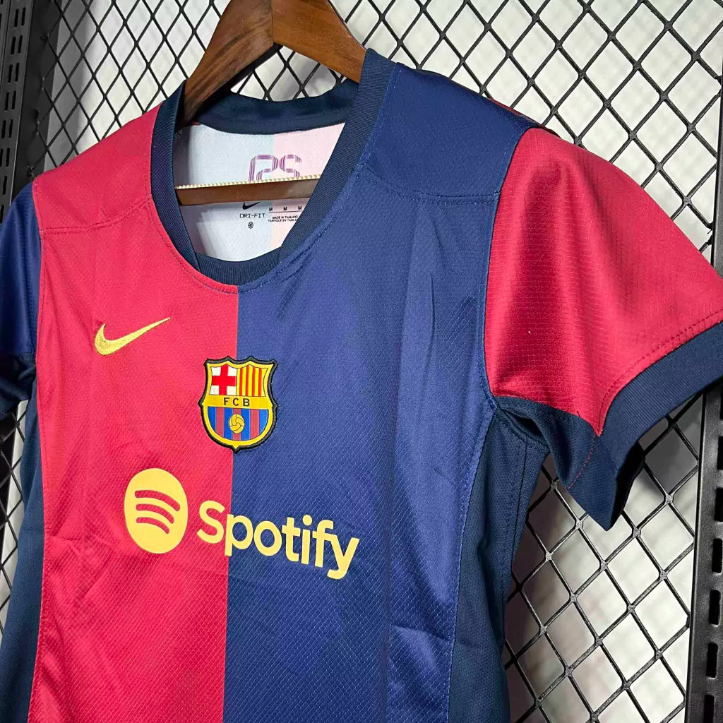 Camisa Barcelona Home 24/25 - Torcedor Nike Feminina - Azul Grená