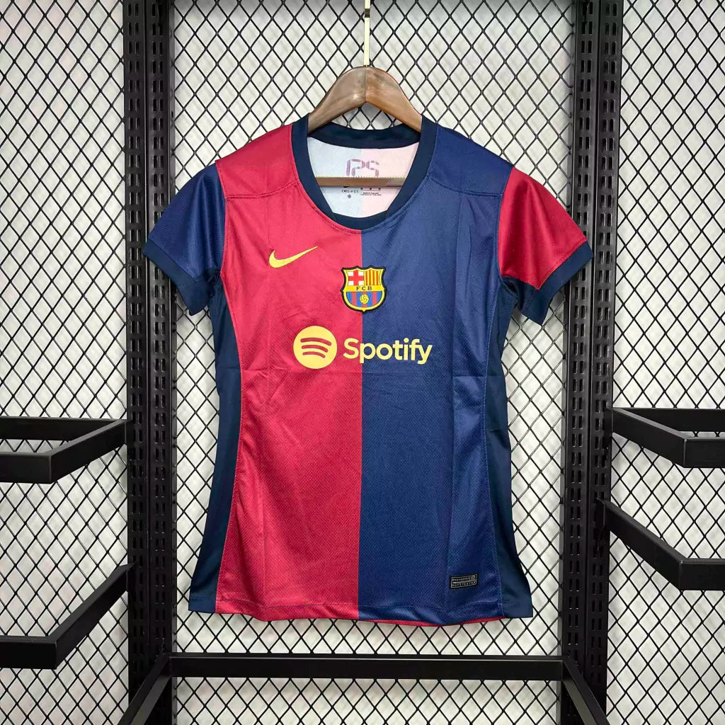 Camisa Barcelona Home 24/25 - Torcedor Nike Feminina - Azul Grená